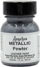 Angelus Metallic Leather Paint, 1 oz., Pewter — 1