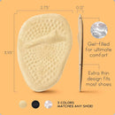 Walkize Ball of Foot Cushions for Women, Metatarsal Pads, 2 Pairs, Beige 3