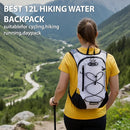 Lightweight Hydration Backpack, Running Backpack with 2L Water Bladder | White — 2