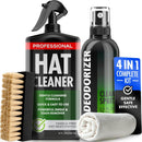 4-in-1 Professional Hat Cleaning Kit - Removes Dirt and Stains, Gentle Hat Cleaner for Baseball Caps, Fitted Cowboy, & Felt Hats, Complete Hat Cleaner with Hat Deodorizer, Brush & Microfiber Cloth — 1