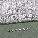 MELIUS Acrylic Square Letter Beads, 6x6mm Cube, White, 1120Pcs — 5