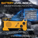 Hand Crank Emergency Radio 7400mWh (2000mAh) Solar Hand Crank Radio | 2000mAh Orange — 7