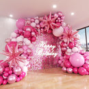 Pink Balloon Arch Kit, 152Pcs Hot Pink Metallic Pink Shades of Pink and Confetti Balloon Garland kit, Different Size Balloons for Girl Birthday Baby Shower Princess Wedding Party Decorations — 1