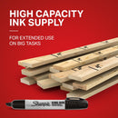 Sharpie King Size Permanent Markers, Chisel Tip, Black, 12 Count - Thick Poster Markers, Heavy Duty For Work & Industrial Use, High Capacity Ink Supply, For Paper, Metal, Plastic, And More | 1 Count (Pack of 12) | MARKING — 5