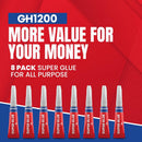 4 Gram x 8 Strong Super Glue All Purpose with Anticlog Cap. Super Fast & Strong Adhesive superglue, Cyanoacrylate… — 5