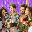 20 Pack Foil Curtain Backdrop Purple Metallic Tinsel Foil Fringe Curtains Photo Booth Props for Birthday Wedding Engagement Baby Shower Bachelorette Christmas Holiday Celebration Party Decorations | 20 Pcs — 4