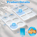 LET'S RESIN 12 Cavity Extra Deep Resin Coaster Molds, Large Silicone Molds — 2