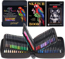 PRINA Art Supplies 120 Colors Colored Pencils Set for Adults Coloring Books with Sketchbook, Professional Vibrant Artists Coloring Pencils for Drawing Sketching Blending Shading, Soft Core Oil Based — 1