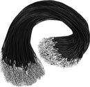 100Pcs Premium Leather Necklace Chains Bracelet Cord with Clasps for Pendants, Bulk Waxed Rope Necklace String,… — 1