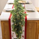 2Pcs 6FT Christmas Garland with Lights, Norfolk Pine Garland Decor for Xmas — 1