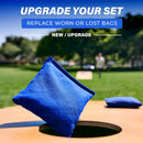 GoSports Official Regulation Cornhole Bean Bags Set of 8 – for Competitive Cornhole Games - All Weather - American Stars and Stripes or Red and Blue — 4