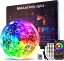 50 FT LED Lights For Bedroom, Music Synchronized RGB Color Changing LED Strip Lights, With 44 Key Infrared Remote Control and Application Control, Room Home Living Room Kitchen Decoration Party | 50FT — 1