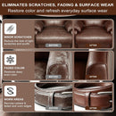 Medium Brown Leather Recoloring Balm, Color Restorer, Scratch Remover, Leather dye & Paint for Furniture, Couches,Car Seats — 4