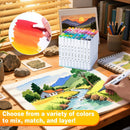 Reaeon Alcohol Art Markers, 80 Colors Fine & Chisel Dual Tip Marker Set, Permanent Art Markers for Adults Sketching Painting Drawing and Coloring(White Barrel) | 80-color — 6