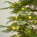 Christmas Decorations - 7.5 Ft Pre-Lit Twinkle Christmas Cypress Tree — 4