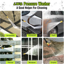 Pressure Washer, Portable Power Washer, 4 Quick Connect Nozzles, High Pressure Cleaning Machine for Car Fence Driveway Patio Washing and More(Light Green) — 4