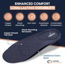 Copper Compression Work All Day Comfort Insoles. Trim to Fit Shoe Inserts for Men and Women. Plantar Fasciitis, Arch Support, Heel Cushioning, Metatarsal Pad. Copper Infused Odor Control Top Layer. — 2