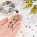 PH PandaHall 300pcs 6 Style Antique Silver Spacer Beads, Tibetan Metal Alloy Tube Spacers Flower Flat Rondelle Small… — 5