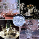 20 Pack Fairy Lights Battery Operated 7ft 20 LED Mini String Lights Twinkle Lights Silver Wire Firefly Starry Lights for Mason Jars Wedding Party Christmas Centerpiece Table Decorations, Cool White | [20 Pack] 7 Feet 20 LED — 3