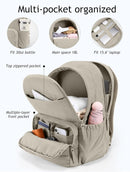 Uselike Travel Backpack for Women, 15.6 Inch Laptop Backpack, Quilted College Bookbag, Cute Work Backpacks, Water Resistant (Khaki Ash) — 3