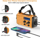 Eoxsmile Emergency Radio with NOAA Weather Alert, Solar Hand Crank Portable — 4