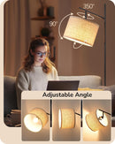 EDISHINE Modern Black Floor Lamps for Living Room, 64.7" Arc Standing Lamp — 3