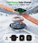 Travel Essentials for Apple Watch Charger,iPhone Charger,3 in 2 Type C/Lightning/Magnetic Travel Charging Cable,Portable Multi Charging Cable for Apple Watch, iPhone 18‑11,Samsung S26,Car–4ft 7
