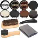 Cruzix Leather Shoe Polish Kit- Shoe Shine Gift for Men with Black Brown Neutral Shoe Polish Horsehair Brush Sponge Cloth — 1