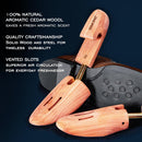 Cedar Space Cedar Shoe Trees for Men, 6.5-13 Sizes Wood Shoe Stretcher Tree — 6
