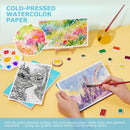 Pacocoast Small Watercolor Sketchbook 5.5"x8.5", 30 Sheets 140lb/300gsm | Teal — 4