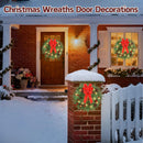 26 Inch Christmas Wreath Decorations,Artificial Wreaths with 50 LED Lights 8 Modes & Timer & Remote Control,144 PVC Tips,Large Red Bow,Pine Cones,Berries for Front Door,Indoor/Outdoor Holiday Decor — 4
