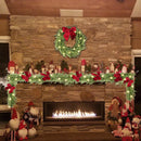 HipTree 6ft Pre-Lit Real Touch Norfolk Christmas Garland with Lights — 7