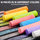 JOYIN 16 PCS Sidewalk Chalks Set Non-Toxic Washable Jumbo Chalk Bulk for Toddlers 1-3, Painting on Chalkboard, Driveway and Playground, Outdoor Activities, Gift for Kids, School Supplies — 2