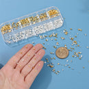 Hudinsun 1050 Pcs Silver and Gold Crimp Beads for Jewelry Making, 1.5mm 2mm 2.5mm Crimping Bead Stopper Crimp Tubes… — 7