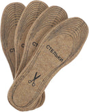 BESPORTBLE 4 Pairs Wool Felt Insoles Thickened Warm Cushioning Foot Insoles for Women Winter Shoes Cut-to-Size Shock Absorption Inserts — 1