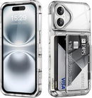 ACANDYA for iPhone 16 Case Wallet with Credit Card Holder Clear Transparent — 1