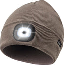 Etsfmoa Unisex Beanie with The Light, Gifts for Men Dad Father Winter Caps - Cameo Brown — 1