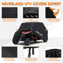 NEVERLAND UTV Cover Heavy Waterproof Denier Oxford Cloth for Polaris RZR Yamaha Can-Am Defender Kawasaki Ranger Cover 4-6 Passenger Black — 4