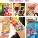 1200+pcs Pony Beads 9mm Kandi Beads for Bracelets, Hair Bead for Braids Plastic Colorful Bead Bulk Acrylic Assorted… — 4