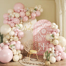 CROSSFINGERS Light Pink Balloon Garland Arch Kit,145pcs Mexicanos Pink Sand White Beige Balloons Arch Different Sizes for Mexican Fiesta Birthday Baby Shower Bridal Weddings Party Decorations — 1