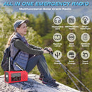 NITIGO Emergency Weather Radio, 4000mAh NOAA Weather Radio Solar Charging | Red — 6