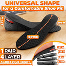4-Layer Height Increase Insoles for Men & Women, 1.2-3.54 in (3-9 cm) — 2