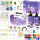 Akisey UV Resin Jewelry Making Kit, 200g UV Resin Kit with UV Light & Mode — 1