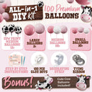 ALL-IN-1 Cow Balloon Arch Kit with BONUS Cows Balloons for Cow Party Decorations - Cowgirl Balloon Arch Kit for Cowgirl Baby Shower Decorations & Cows Birthday Party Decoration | Pink, White, Pastel Pink — 2