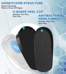 Ailaka Gel Height Increase Insoles, Shock Absorption Heel Cushion Pads, Height Lift Shoes Inserts for Men & Women - Black - Large, Heel Height: 2.5cm — 2