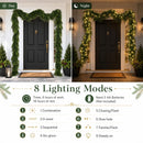 N&T NIETING 15FT Christmas Norfolk Pine Pre-Lit Garland with 125 LED Lights Real Touch Prelit Garland Christmas Greenery Garland for Table Mantle Fireplace Stairs Indoor Outdoor Xmas Decorations — 4