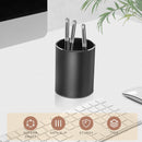Vaydeer Metal Pen Holder Aluminum Pencil Holder for desk, Round Desktop Organizer and Black Pencil Cup for Office, School, Home and Stationary Supplies (3.15 x 3.15 x 3.94 Inches) — 3