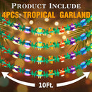 FUTUREPLUSX 4 Pack Tropical Hawaiian Garland Luau Party Decorations, 40ft — 7