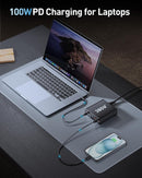 380W USB C Charger Block with 4 USB Cables Dual 100W Charging Station photo 3