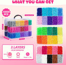 Simetufy 10000Pcs Pony Beads Bulk 30 Colors for Rave Kandi Bracelet Making — 3